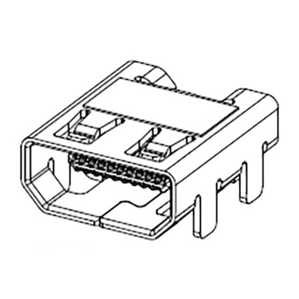 Molex 467651301 HDMI-connector Bus Aantal polen: 19 1 stuk(s) Tape on Full reel