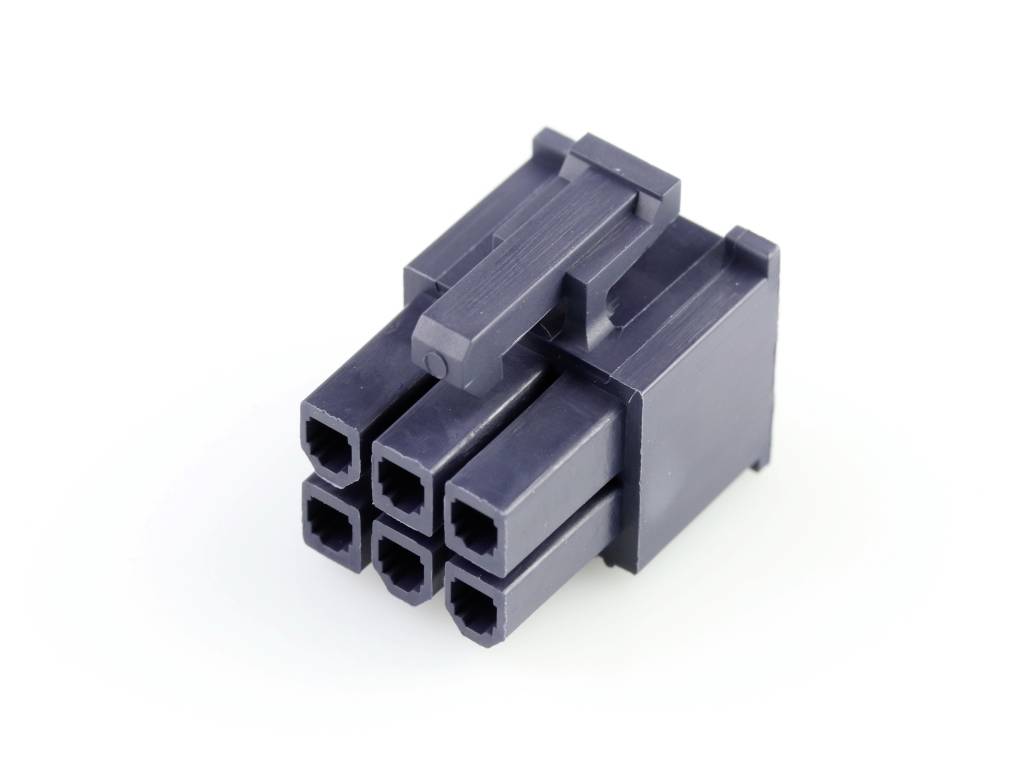 MOLEX 469920610 Mini-Fit Jr. Receptacle Housing, Dual Row, Nylon 6/6, UL 94V-2, 6 Circuits, Glo