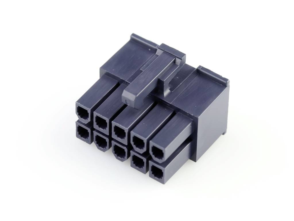 MOLEX 469921010 Mini-Fit Jr. Receptacle Housing, Dual Row, Nylon 6/6, UL 94V-2, 10 Circuits, Gl