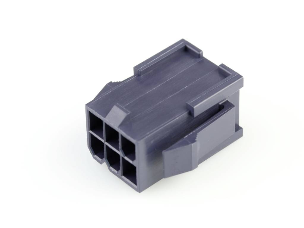 MOLEX 469930610 Mini-Fit Jr. Plug Housing, Dual Row with Panel Mount Ears, Nylon 6/6,UL 94V-2,