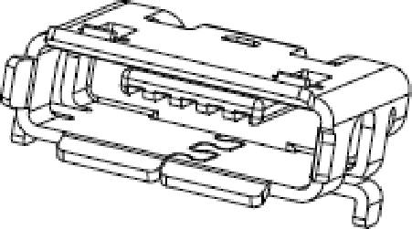 MOLEX 475891001 1500 pcs Micro-USB AB Receptacle, Bottom-Mount, Surface Mount, Matte Tin Plated
