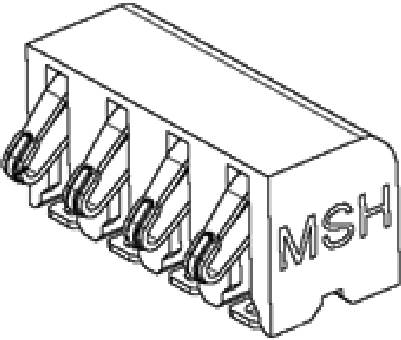 MOLEX 476150001 1000 pcs 2.00mm Pitch Battery Connector, Surface Mount, Contact Width 0.67mm, 4