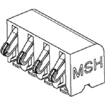 Molex Einbau-Buchsenleiste (Standard)  Polzahl Gesamt 4 Rastermaß: 2 mm 476150001 1 St. Tape on Full reel