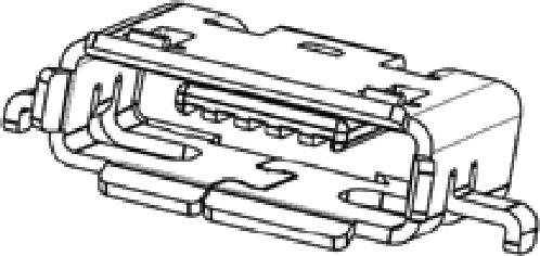 MOLEX 476540001 1500 pcs Micro-USB AB Receptacle Sink Type, Mid-Mount, Surface Mount, with Exte