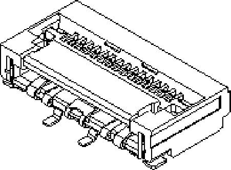 MOLEX 5022443330 2500 pcs 0.50mm Pitch Easy-On FFC/FPC Connector, For LVDS, 2.33mm Height, Righ