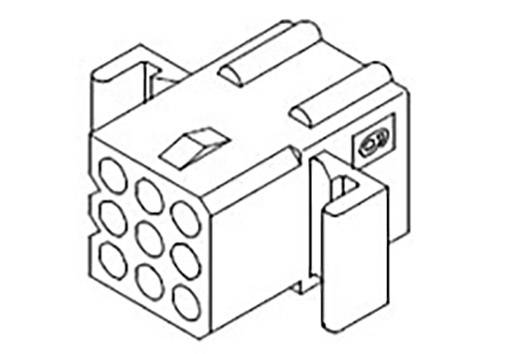 MOLEX 50362281 1.57mm Diameter Standard .062\" Pin and Socket Receptacle Housing, 9 Circuits, wi