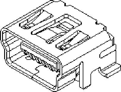 MOLEX 513870530 1200 pcs Mini USB, B-Receptacle, Right-Angle, Short Body, Surface Mount Solder