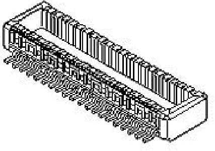 MOLEX 538850408 3000 pcs 0.50mm Pitch SlimStack Plug, Surface Mount, Dual Row, Vertical, 2.50mm