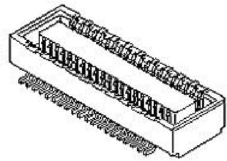 MOLEX 541020164 3000 pcs 0.50mm Pitch SlimStack Receptacle, Surface Mount, Dual Row, Vertical,