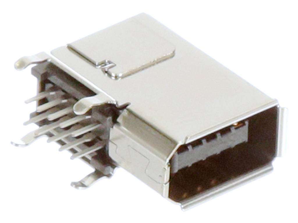 MOLEX 554451029 2.00mm Pitch I/O PCB Receptacle, Upright-Style, Phosphor Bronze Shell, 10 Circu