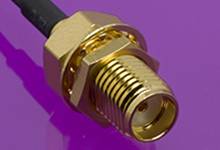 MOLEX 732511900 50 Ohms, SMA Jack, Straight Bulkhead for RG-405 (.086) Cable, Brass Body, Gold