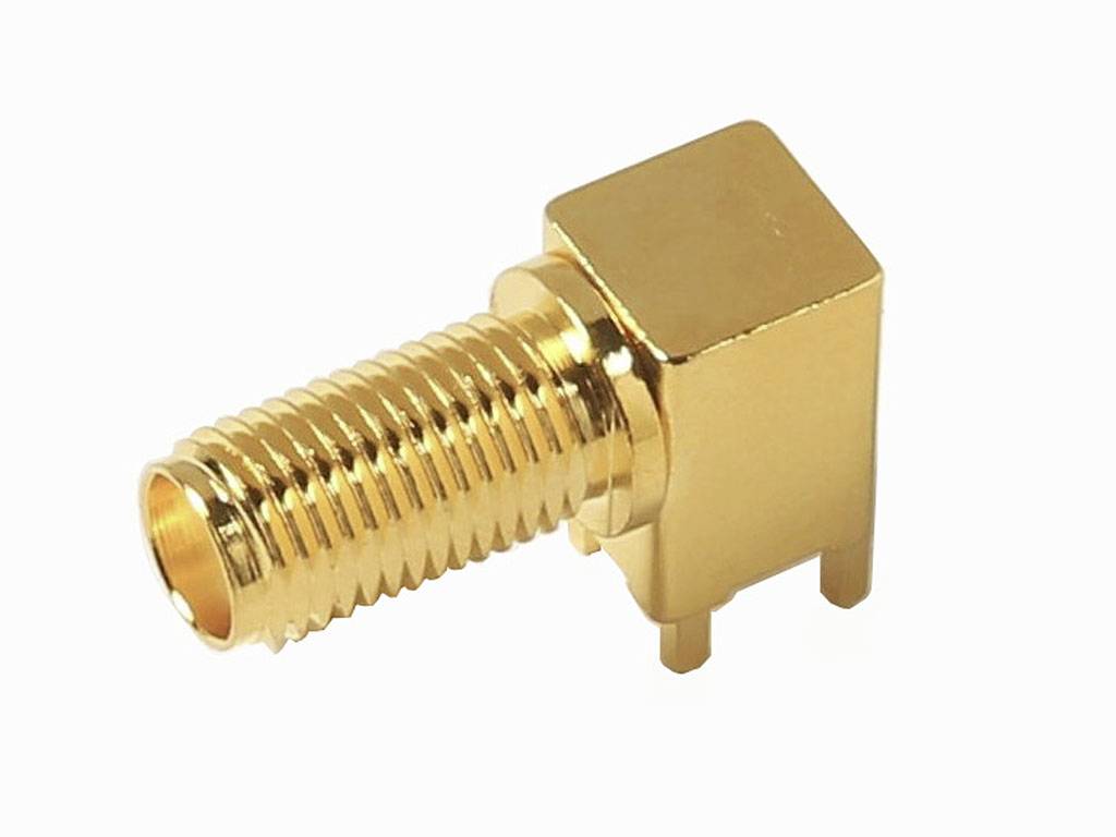 MOLEX 732512207 50 Ohms, SMA Jack, Right-Angle PCB, 0.76µm Gold (Au) Plating, with Jam Nut and