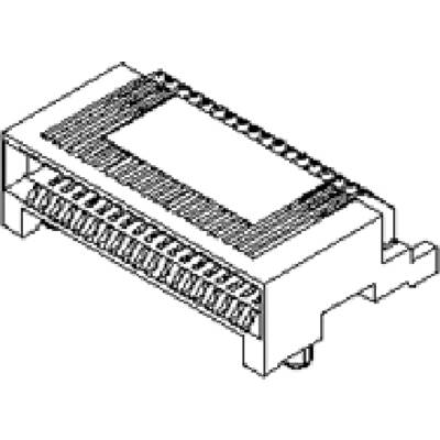 Molex Einbau-Buchsenleiste (Standard)  Polzahl Gesamt 38 Rastermaß: 0.8 mm 755860104 1 St. Tape on Full reel