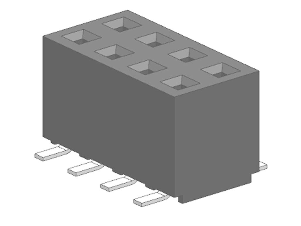 MOLEX 873401024 2.00mm Pitch Milli-Grid Receptacle, Surface Mount (Very Low Profile), Top Entry