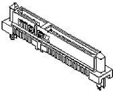 MOLEX 877131001 1.27mm Pitch Serial ATA Host Receptacle, Surface Mount, Vertical, Standard Heig