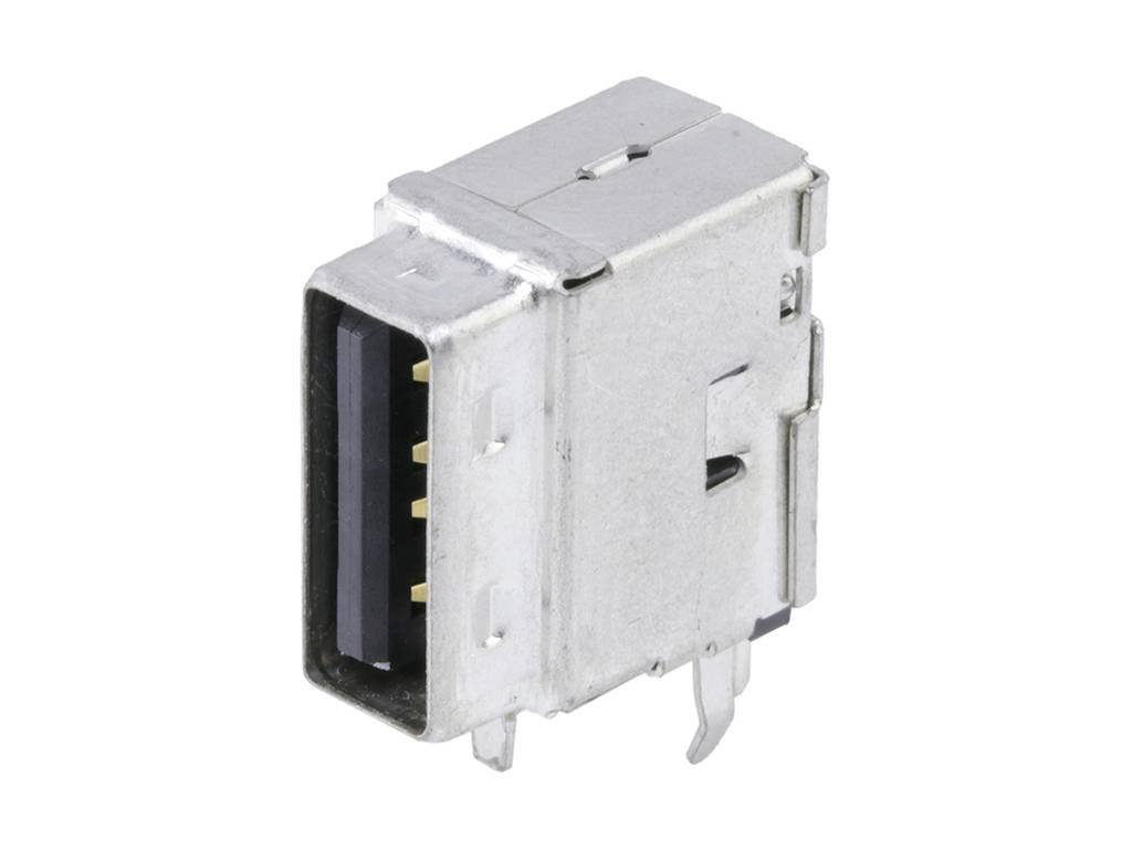 MOLEX 894858002 Universal Serial Bus (USB) Shielded I/O Type A Receptacle, Single Upright, Righ