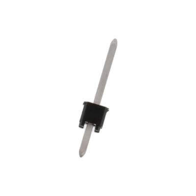 Metallstift mit schwarzem Plastikclip, wird als Befestigungsteil verwendet.