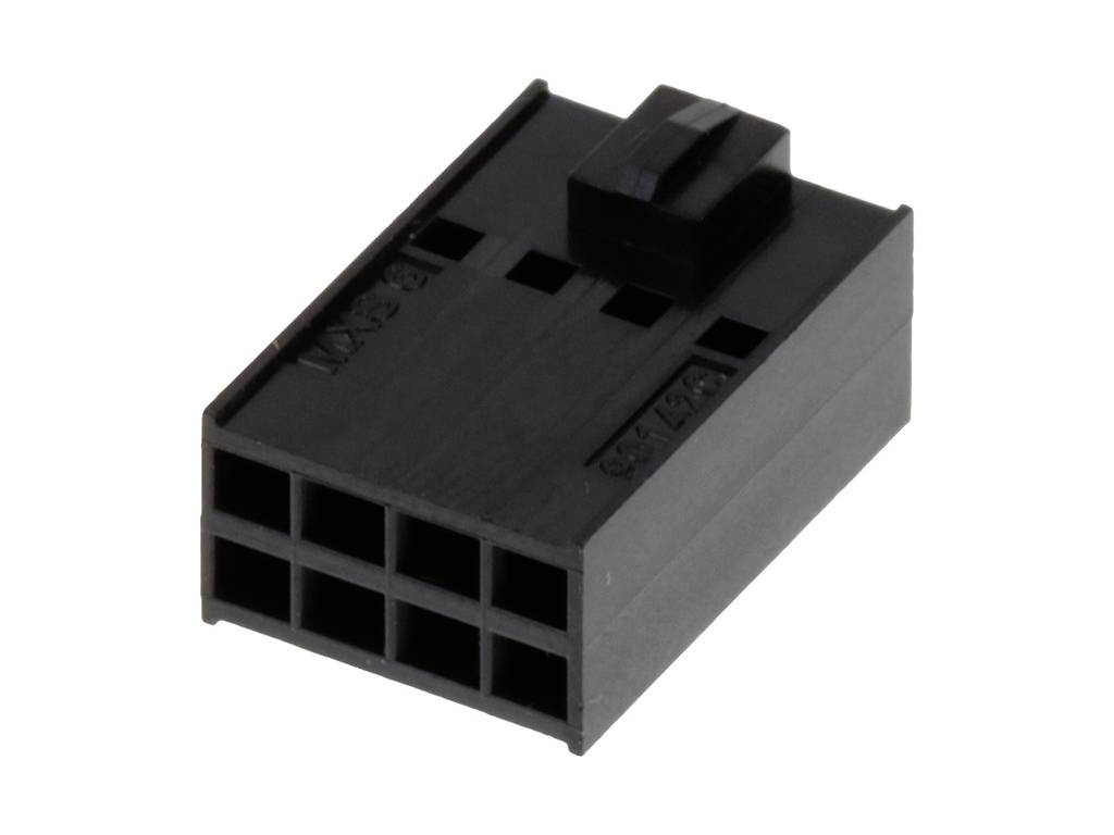 MOLEX 901420008 2.54mm Pitch C-Grid III Crimp Housing Dual Row, 8 Circuits, Black