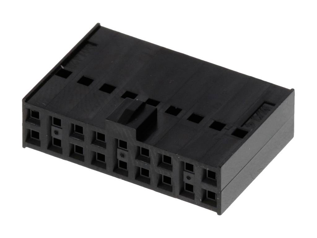 MOLEX 901420018 2.54mm Pitch C-Grid III Crimp Housing Dual Row, 18 Circuits, Black