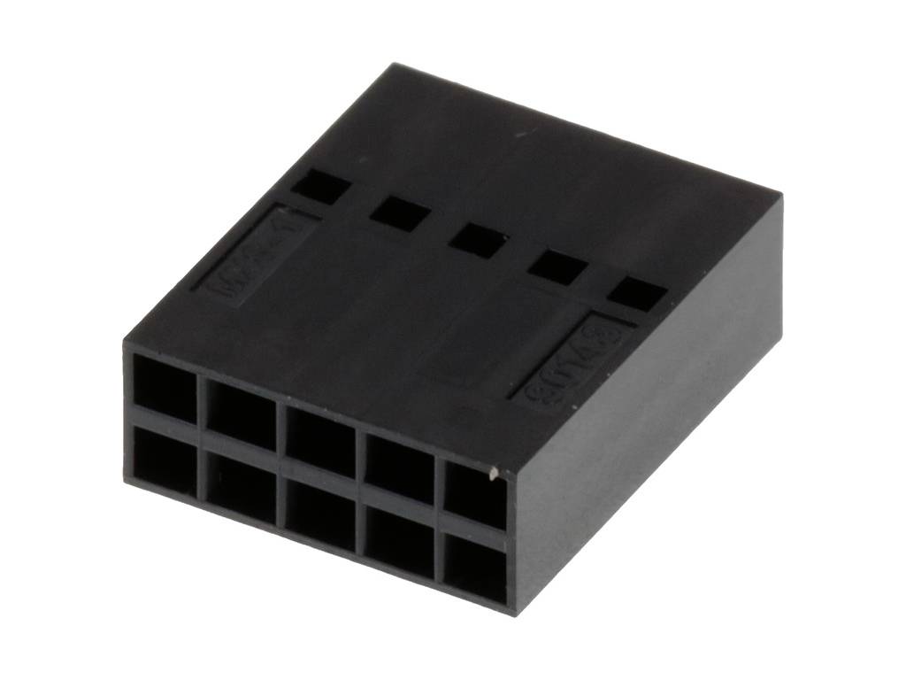 MOLEX 901430010 2.54mm Pitch C-Grid III Modular Crimp Housing, Dual Row, 10 Circuits, Black