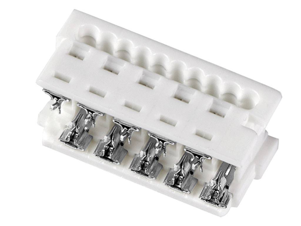 MOLEX 903270310 Picoflex PF-50, Low Profile, IDT Receptacle, 10 Circuits, White, Tin (Sn) Plate