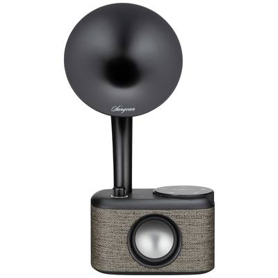 Sangean CP-100D Gramophone Tischradio DAB+, UKW AUX, Bluetooth®, USB Touchscreen, wiederaufladbar Grau-1