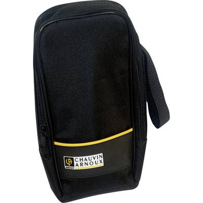 Schwarze Werkzeugtasche mit Reißverschluss und Tragegriff. Auf der Vorderseite befindet sich ein Logo mit der Aufschrift 'Chauvin Arnoux'.