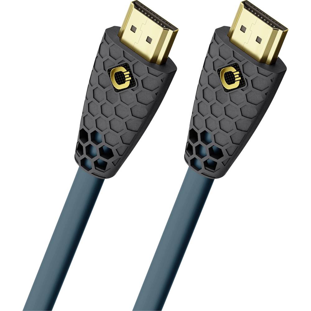 Oehlbach HDMI Aansluitkabel 1.50 m D1C92601 Petrol-blauw, Antraciet [1x HDMI-stekker 1x HDMI-stekker