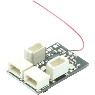Elektronische Schaltung mit Steckverbindern und einem roten Draht, möglicherweise für Sensoranwendungen oder Steuerungen.