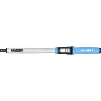 Ein blau gehaltener GEDORE-Drehmomentschlüssel mit der Nummer 12X53, ausgestattet mit einem Messgerät für präzise Drehmomenteinstellungen.