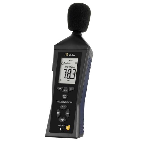 PCE Instruments Schallpegelmessgerät PCE-322A 30.. 130 dB|Auflösung 0,1 dB |Fr. 31,5 Hz..8 kHz |Klasse II |Speicher |USB