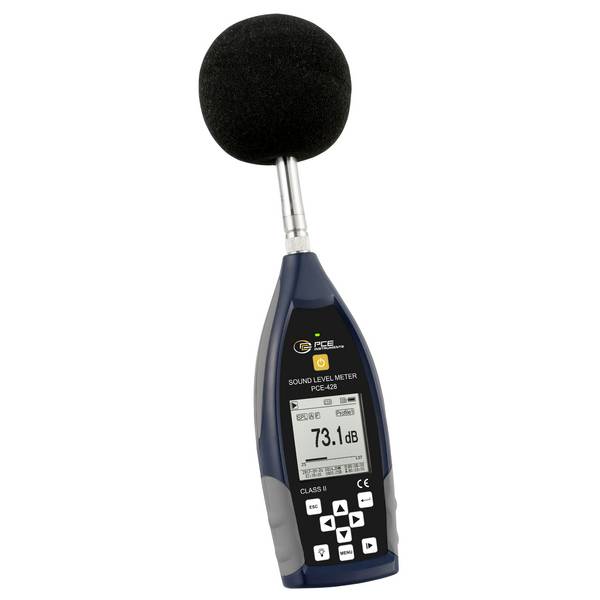 PCE Instruments Schallpegelmesser PCE-428 Genauigkeitsklasse 2 |25...136 dbA |20 Hz...12,5 kHz |inkl. 1/1 Oktavband