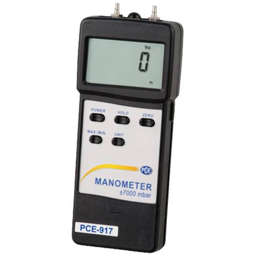 Thumbnail - PCE Instruments Manometer PCE-917 ±7000 mbar Genauigkeit ±2 % Wiederholbarkeit ±1 % Messfolge 0,8 s RS-232