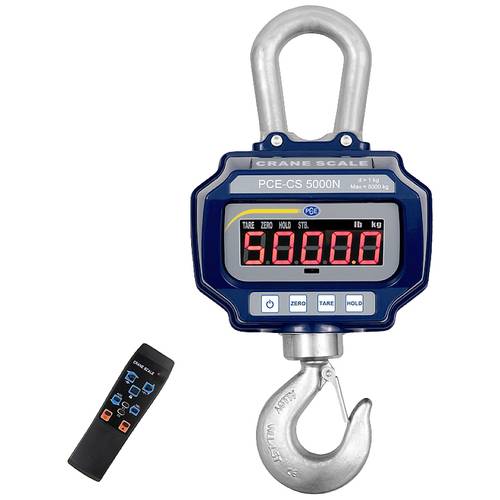 PCE Instruments Kranwaage PCE-CS 5000N 5000 kg Fernbedienung Summier-Funktion drehbarer Haken Schäkel