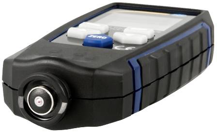 Ein digitales Messgerät mit einem Display und Steuertasten, verwendet zur Messung von Materialeigenschaften wie Dicke oder Dichte.