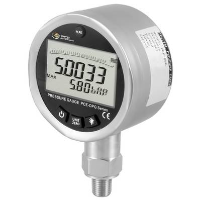 Digitales Druckmanometer zeigt 50033 mit 'MAX' und 5806 bar auf dem Display, montiert auf einer Metallgewindebefestigung.