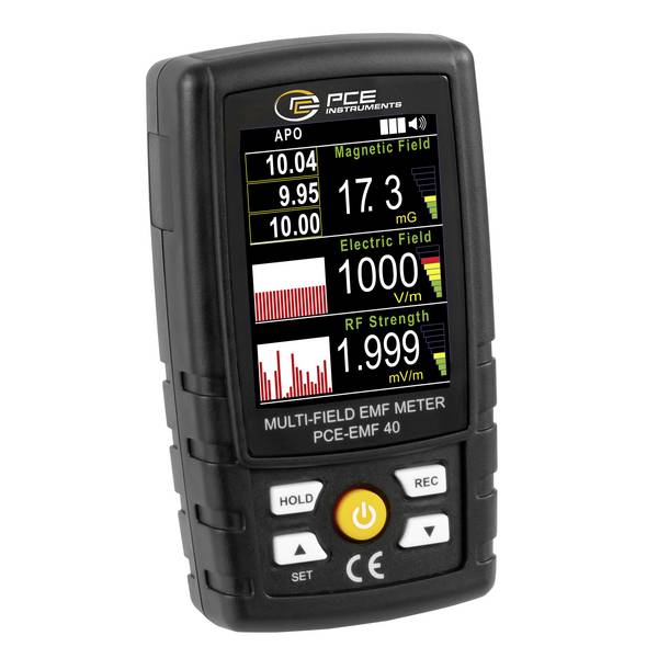 PCE Instruments PCE-EMF 40 Magnetfeldtester bis 2000 V/m |3-Achsen Messung |für Nieder- & Hochfrequenzen |2,4'' Anzeige