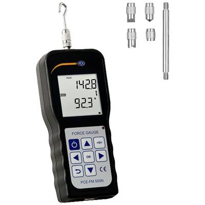 PCE Instruments Kraftmessgerät PCE-FM 500N für Zugkraftmessung + Druckkraftmessung |bis 500 N |inkl. Auswertesoftware
