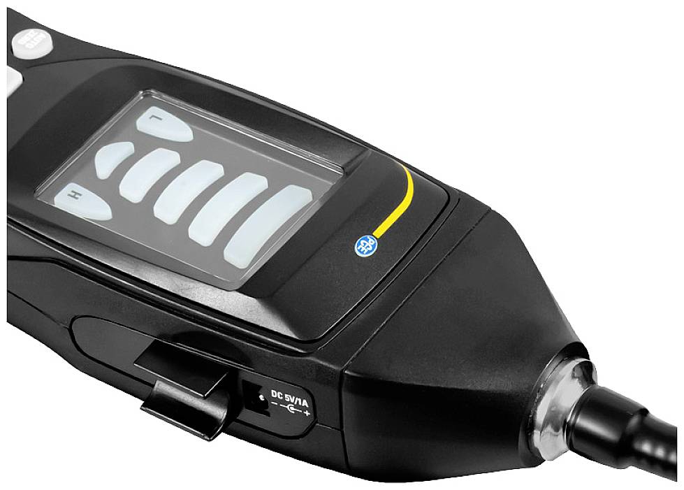 Elektronisches Gerät mit Bildschirm und Tasten, vermutlich eine Steuerung für technische Anwendungen.