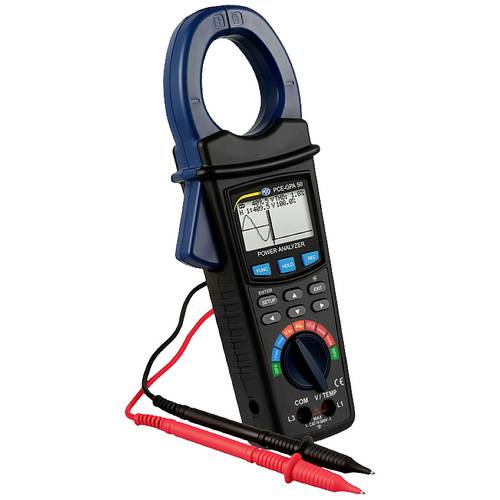 PCE Instruments Leistungsmesszange PCE-GPA 50 bis 2000 A TRMS Messung Oberwellenanalyse 1 & 3 Phasen Datenlogger uvm.