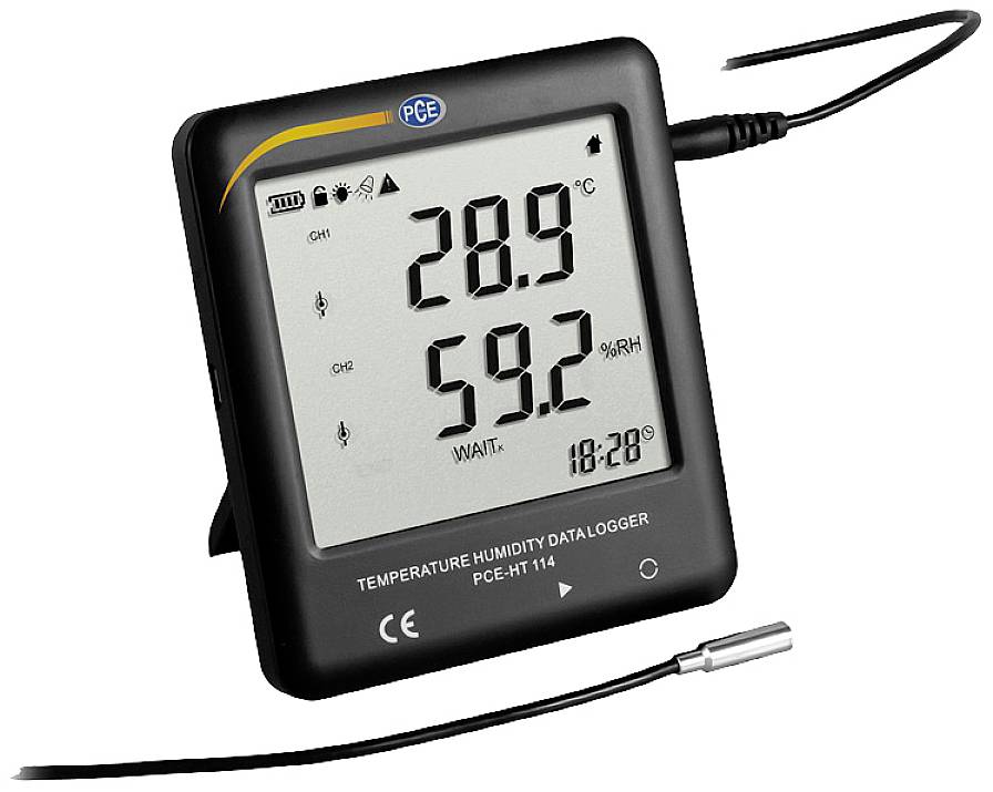 PCE Instruments PCE-HT 114 Multi-Datenlogger Messgröße Temperatur, Luftfeuchtigkeit