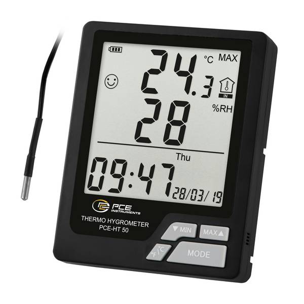 PCE Instruments PCE-HT 50 Hygrometer zzgl. externer Temperaturfühler -50...100 °C | Luft -20 ... 60 °C | 20 ... 99 % r.F