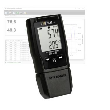 PCE Instruments PCE-HT 72 PDF-Datenlogger 0% rF..100% rF ±0,1% rF|Mess/Speich. 2s bis 24h|20010 Messwerte|MB -30..60 °C