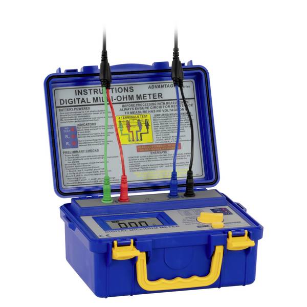 PCE Instruments Ohmmeter PCE-MO 2002 Vier-Leiter-Messsystem|0 … 200mΩ |5 wählbare Messbereiche |IEC-1010-1 |CAT IV 20 V