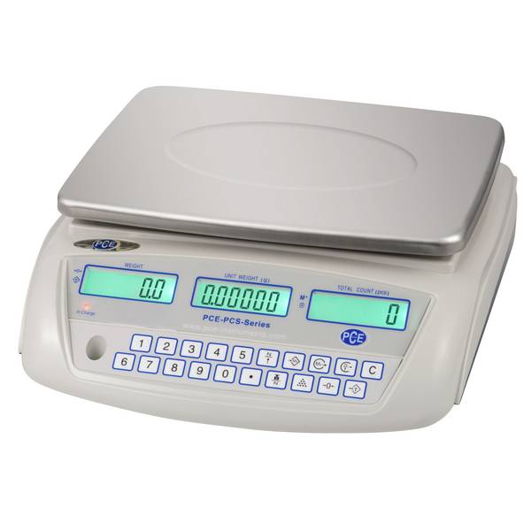 PCE Instruments Inventurwaage PCE-PCS 6 Stückzählung mit hoher Genauigkeit ±0,1 g |6 kg |230 x 310 mm |Netzteil |Akku