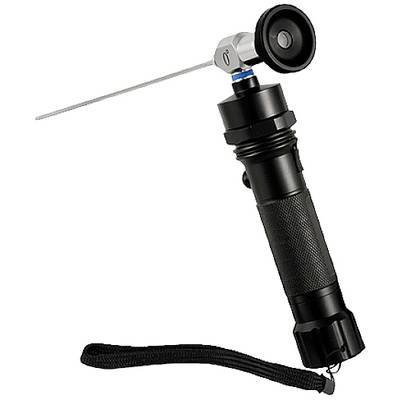 Handheld Endoskop mit flexiblem, schlauchförmigem Stab und schwarzem Griff. Verwendet zur visuellen Inspektion schwer zugänglicher Bereiche.