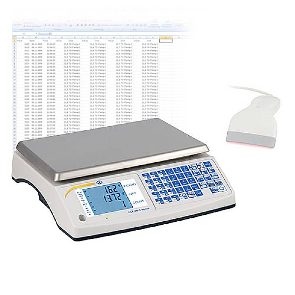 PCE Instruments Zählwaage PCE-TB 15C bis 15 kg |Ablesbarkeit 0,5 g |Stückzählung |Wägeplatte 300 x 210 mm |Edelstahl