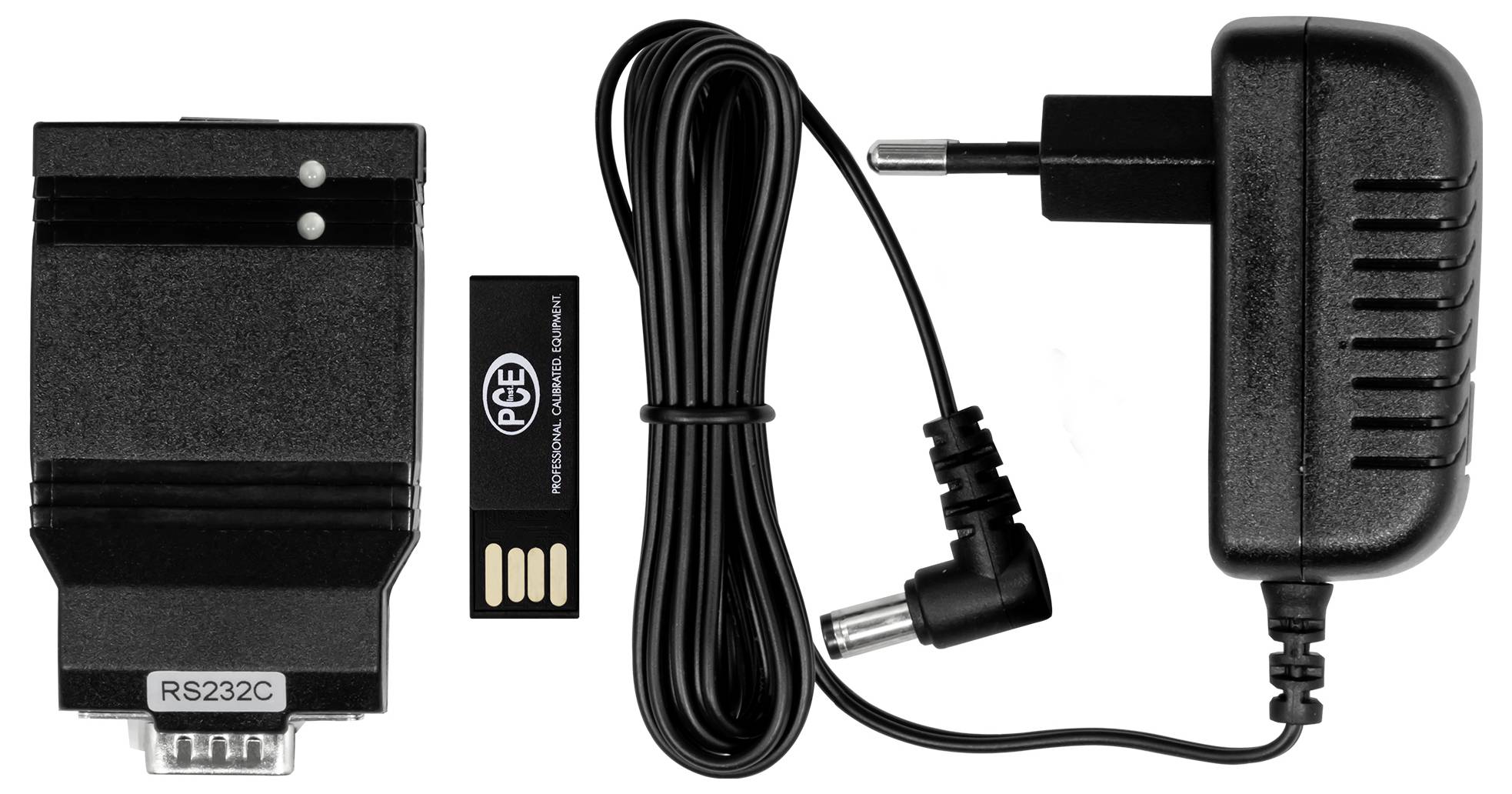 RS232C-Kabelset mit Stecker, wiederaufladbarem Akku und Netzteil für Gerätekommunikation und Laden