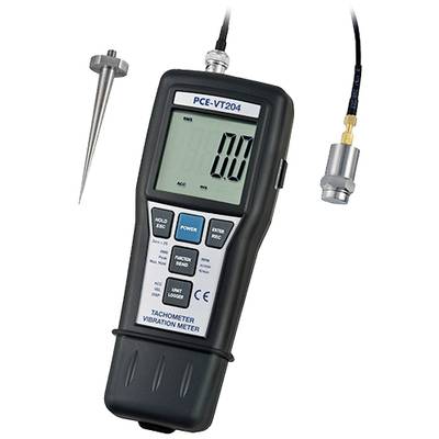 PCE Instruments Vibrationsmessgerät PCE-VT 204 Drehzahl optisch & kontaktierend |Weg |Geschwindigkeit |Beschleunigung