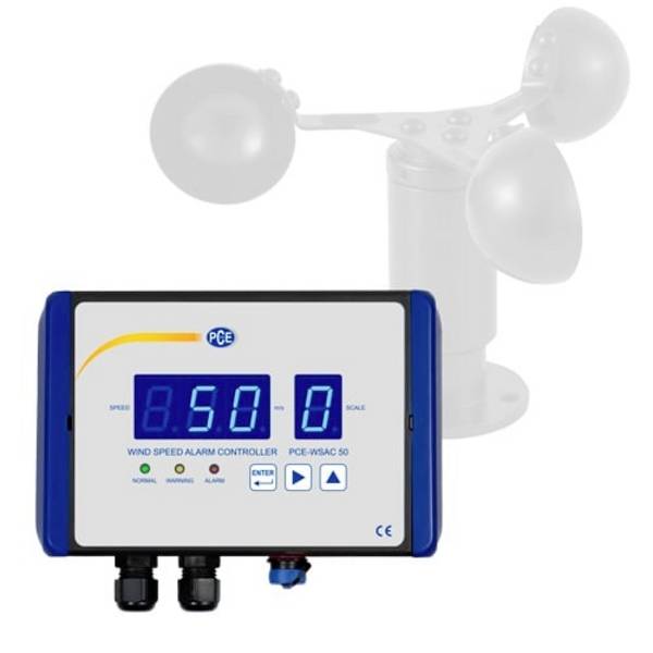 PCE Instruments Anemometer PCE-WSAC 50-111 inkl. ISO-Zertifikat |0...50 m/Sek. |230 V AC |Eingangssignal 4…20mA |RS485